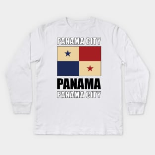 Flag of Panama Kids Long Sleeve T-Shirt